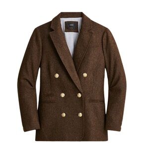 J. Crew Women's Chocolate Double-Breasted Blazer
